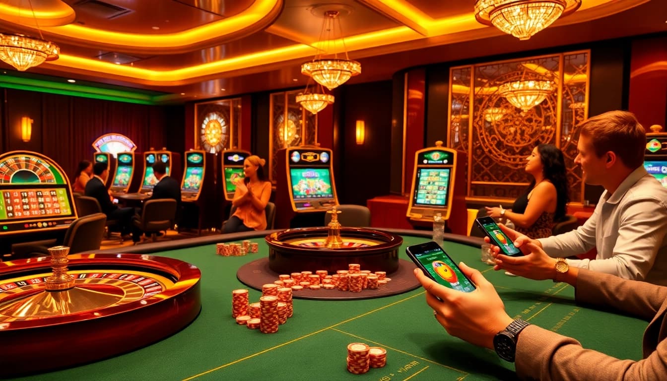 Players enjoying a dynamic casino experience at https://vmaxso.uk/ with engaging poker and slot games.