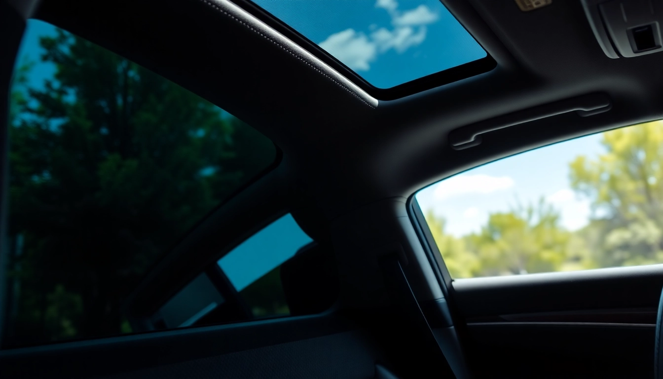Ceramic window tint enhancing a car's interior style and protection.