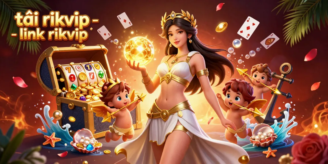 Discover thrilling gaming moments with tải rikvip - link rikvip featuring a goddess holding a golden orb amidst dynamic casino elements.