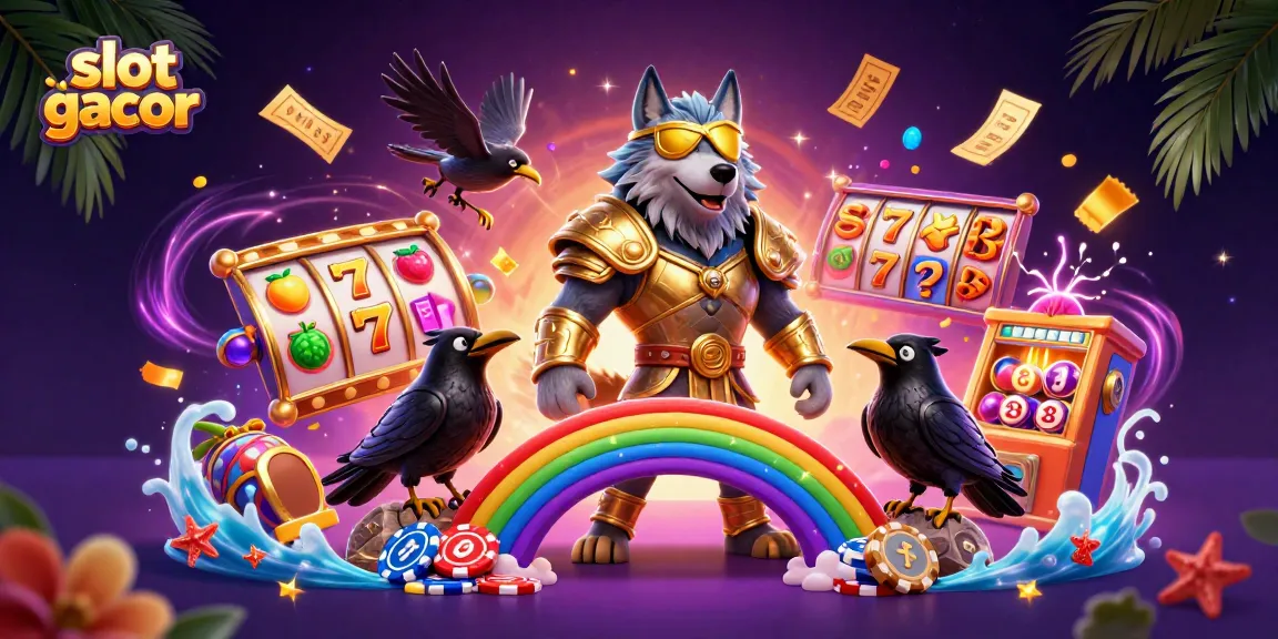 Memenangkan slot gacor dengan ilustrasi karakter mitologi Norse di dunia permainan kasino yang penuh warna.