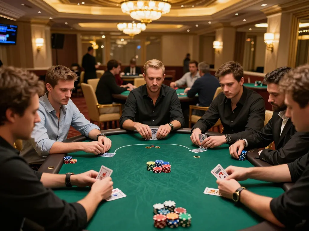 Players strategizing during an intense poker game at 789club highlighting the thrill of casino gameplay.