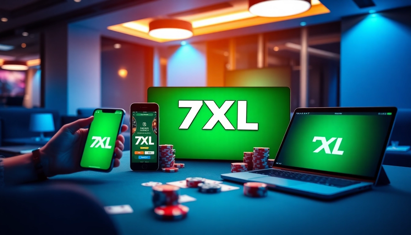 הורדת 7XL המציגה את אפליקציית הפוקר על מספר מכשירים בהגדרת גיימינג מודרנית.