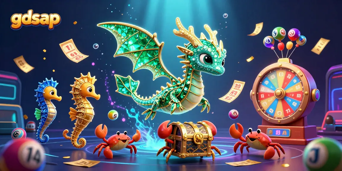 Experience thrilling games with gdsap at a vibrant underwater casino scene filled with lottery elements.