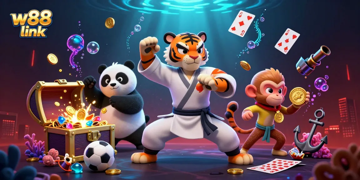 Engage with exciting sports betting via the latest w88 link featuring dynamic 3D illustration.