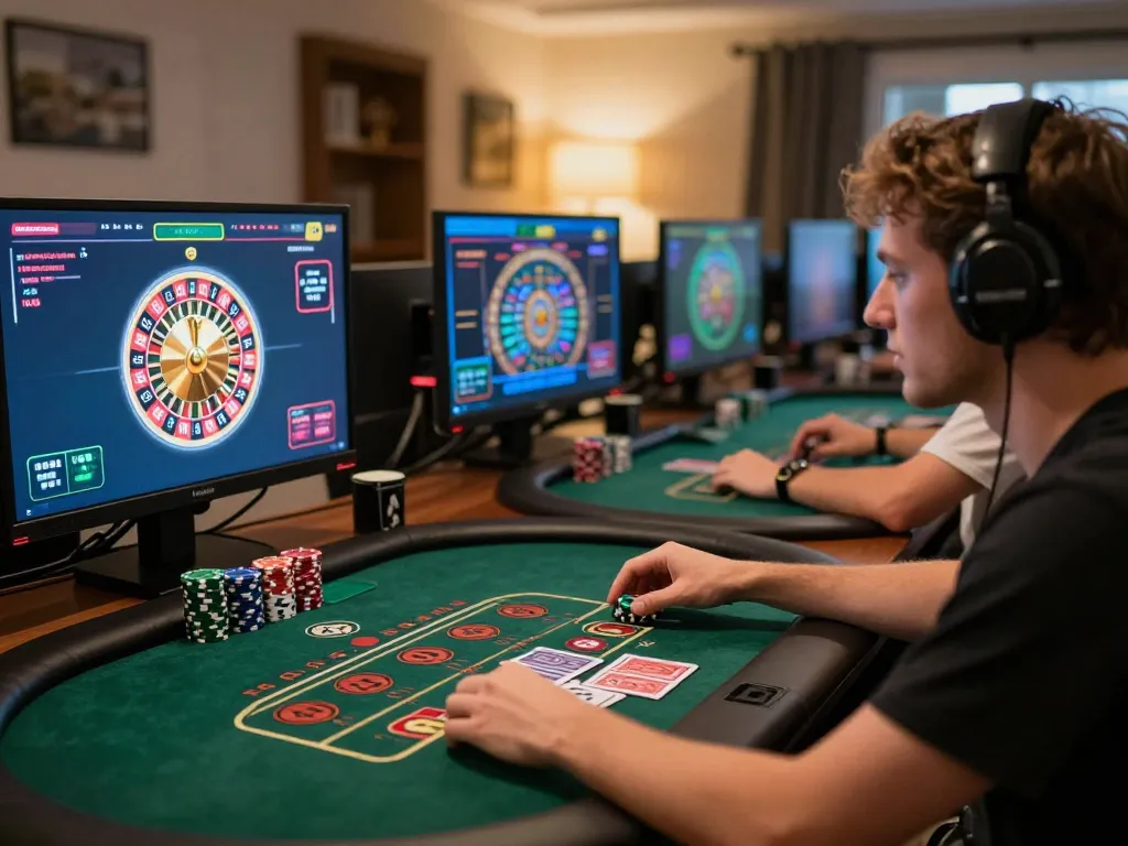 Playing live dealer casino games on Rikvip with engaging screens and poker chips