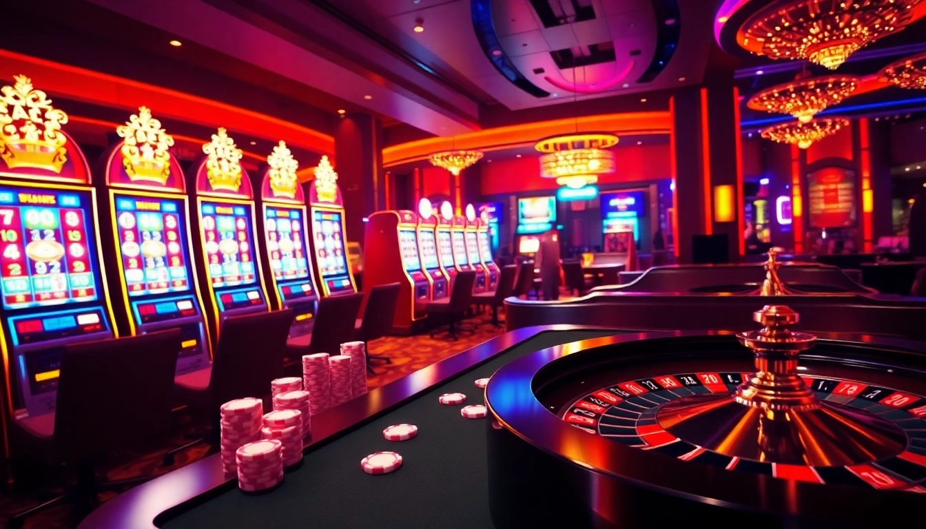 Experience excitement with idnslot featuring vibrant slot machines and casino elements.