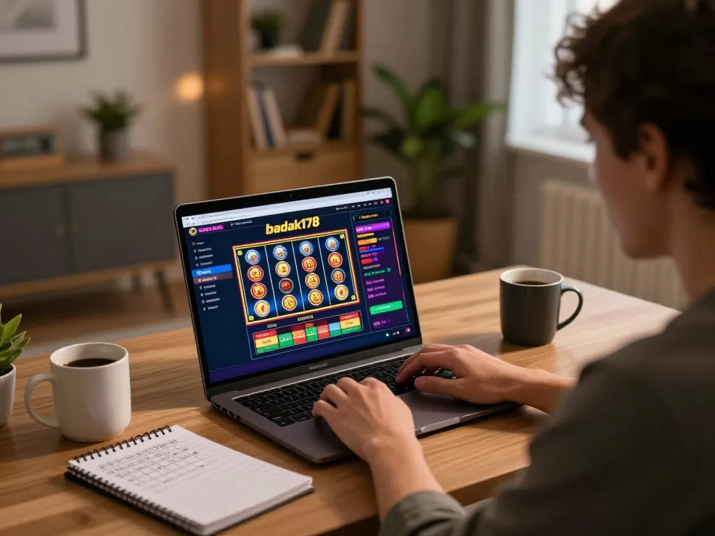 Engaging online gaming experience at badak178 platform with personal betting strategy notes.