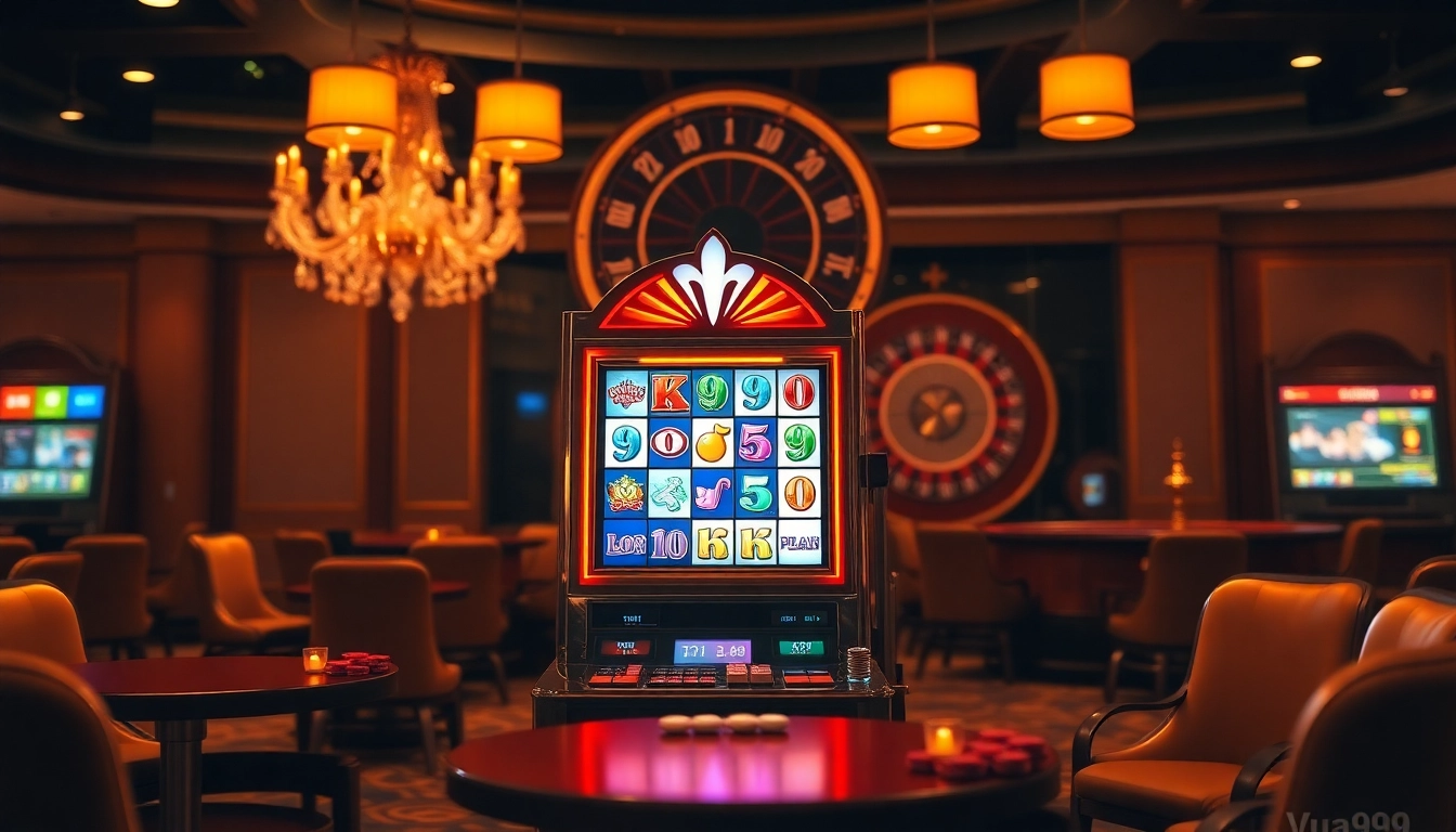 This vibrant slot machine scene at https://vua99.lat showcases exciting gambling action.