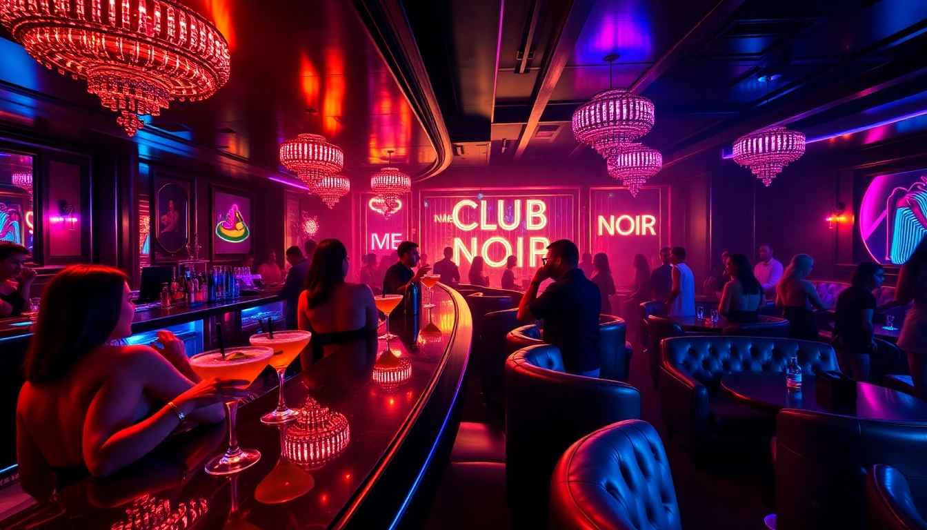 Night club sxm scene at Club Noir with vibrant lighting and lively atmosphere.