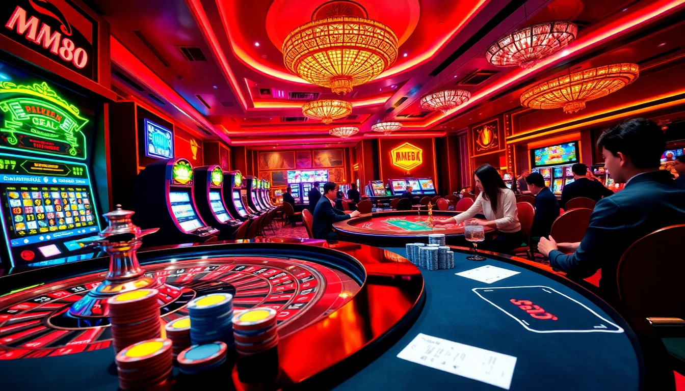 Experience the excitement of MM88 gaming with vibrant casino tables and thrilling action.