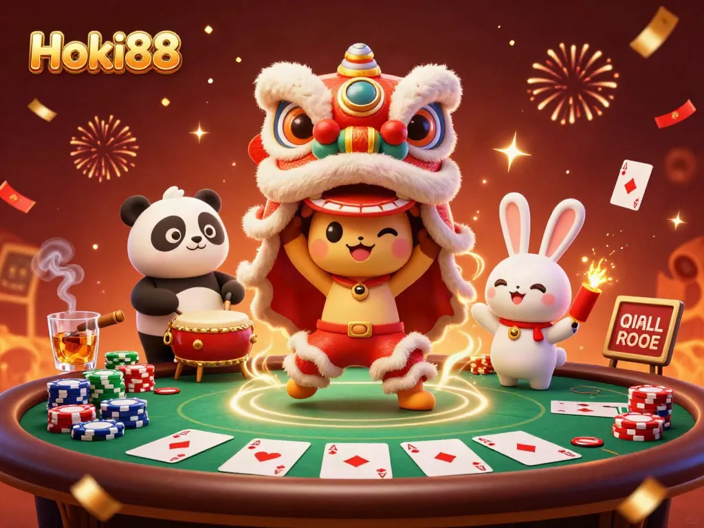 Permainan slot Hoki88 dengan karakter menarik dan elemen judi yang seru, menambah keseruan bermain