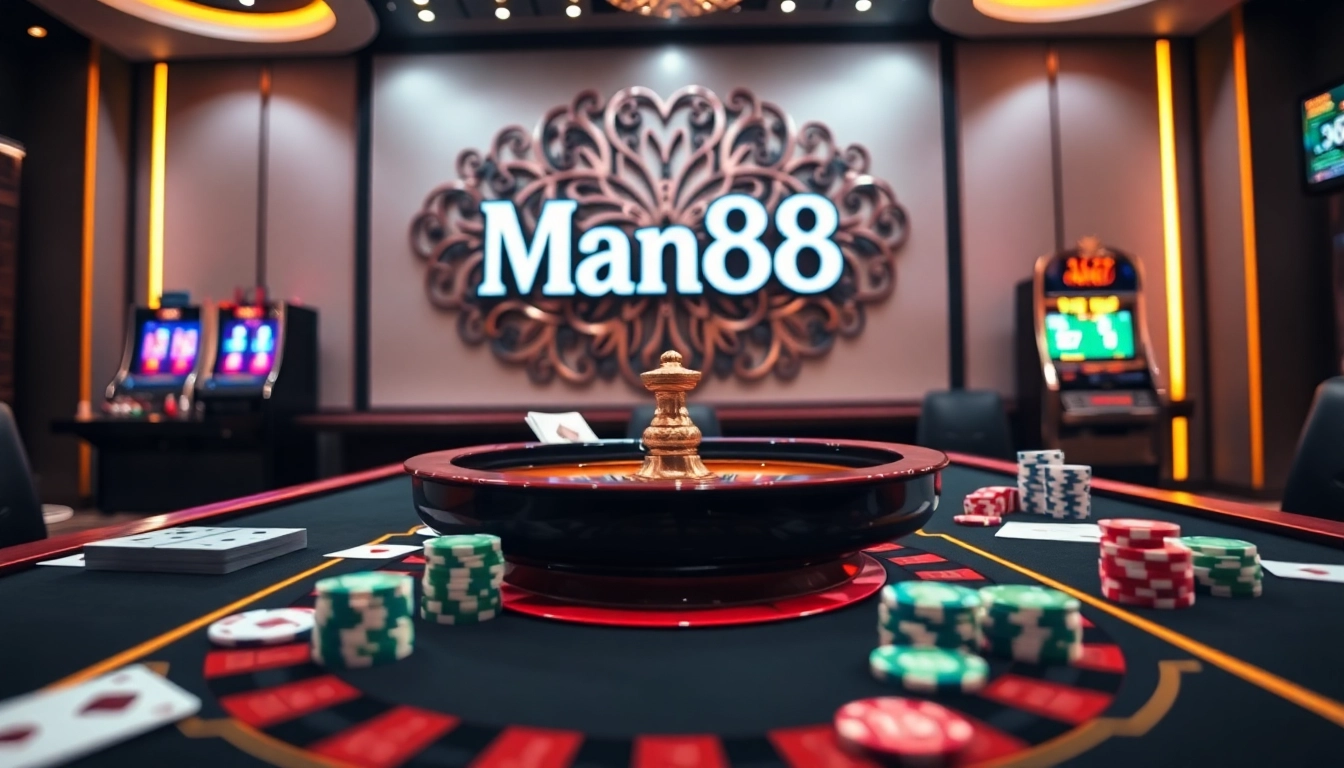 Experience the excitement of gambling at Man88 with vibrant casino action and elegant design.