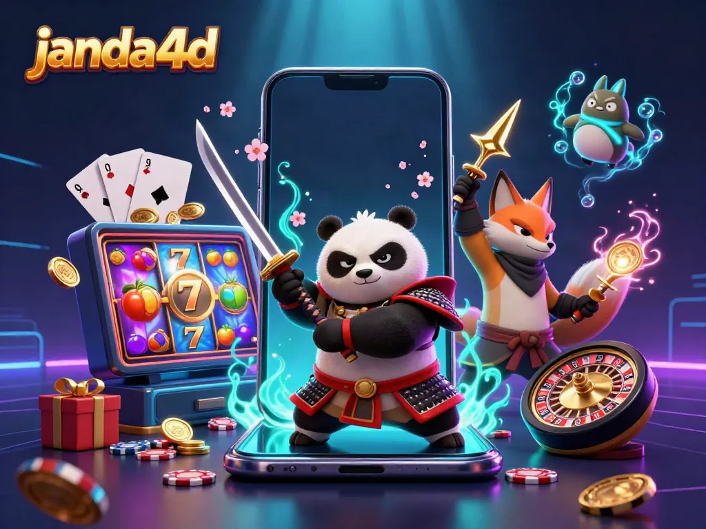 Menggambarkan pengalaman bermain janda4d yang seru dengan karakter samurai dan ninja di tengah suasana kasino