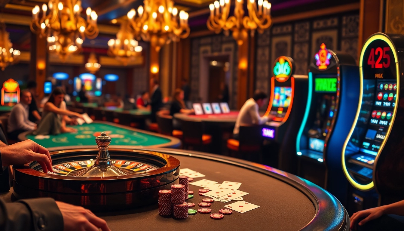 Players enjoy thrilling cards at a casino table for an exciting 68 game bài experience.