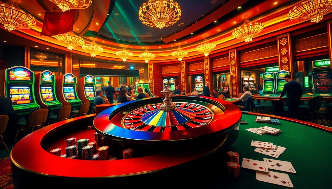 Experience the thrill of winning with the 13win group at a vibrant casino featuring roulette and poker.