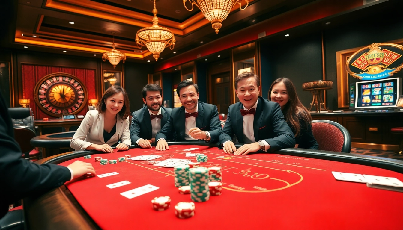 Engage with the exciting atmosphere of s8 nhà cái at a high-stakes poker table filled with eager gamblers.