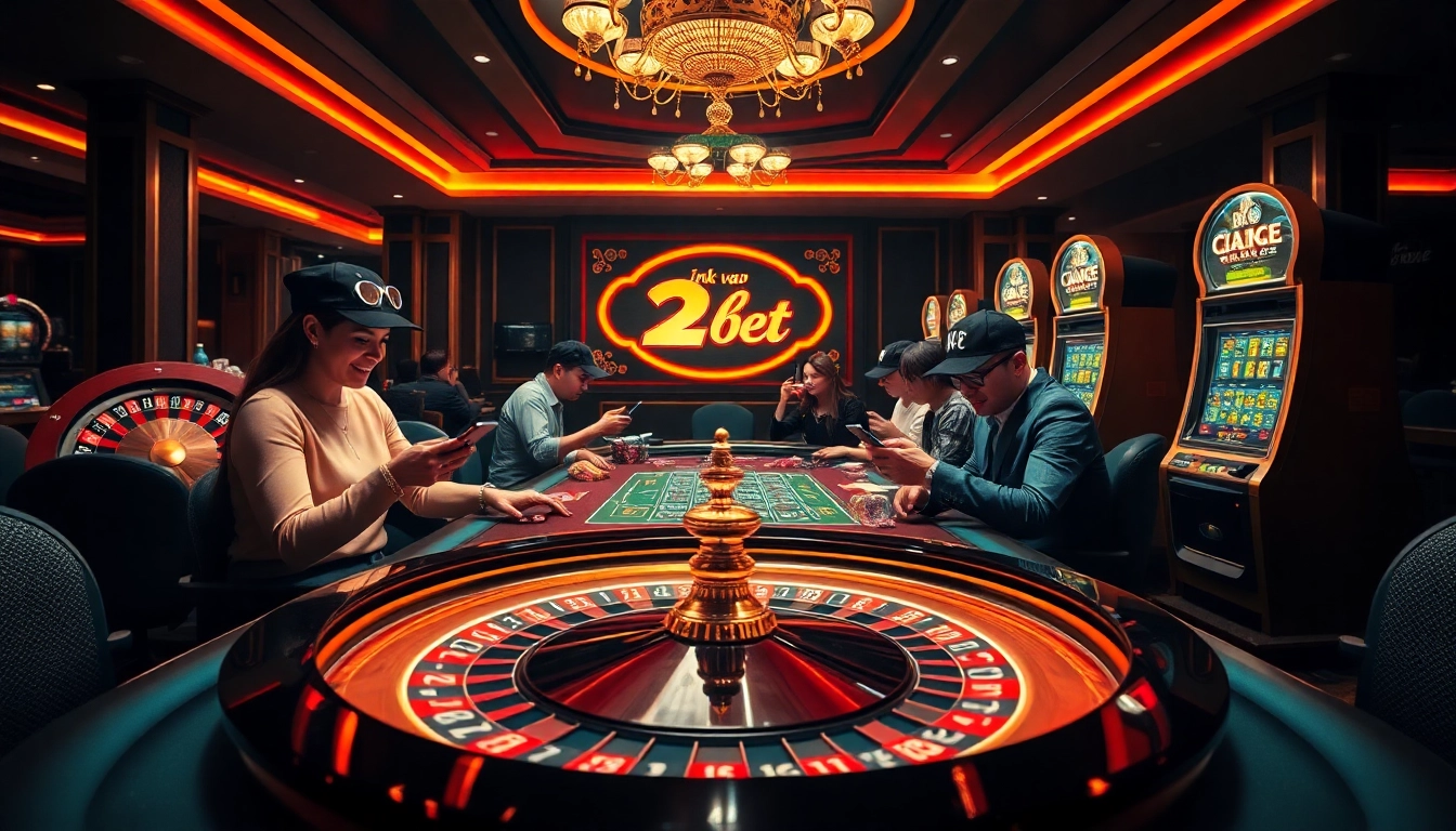 Experience the thrill of gambling with ink vao 12bet, featuring vibrant casino elements and enthusiastic players.