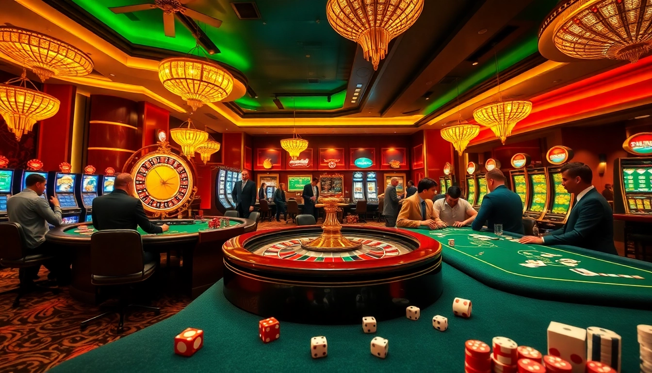 Experience the thrill of winning at https://bj66.at with players engaged at a luxury casino table.