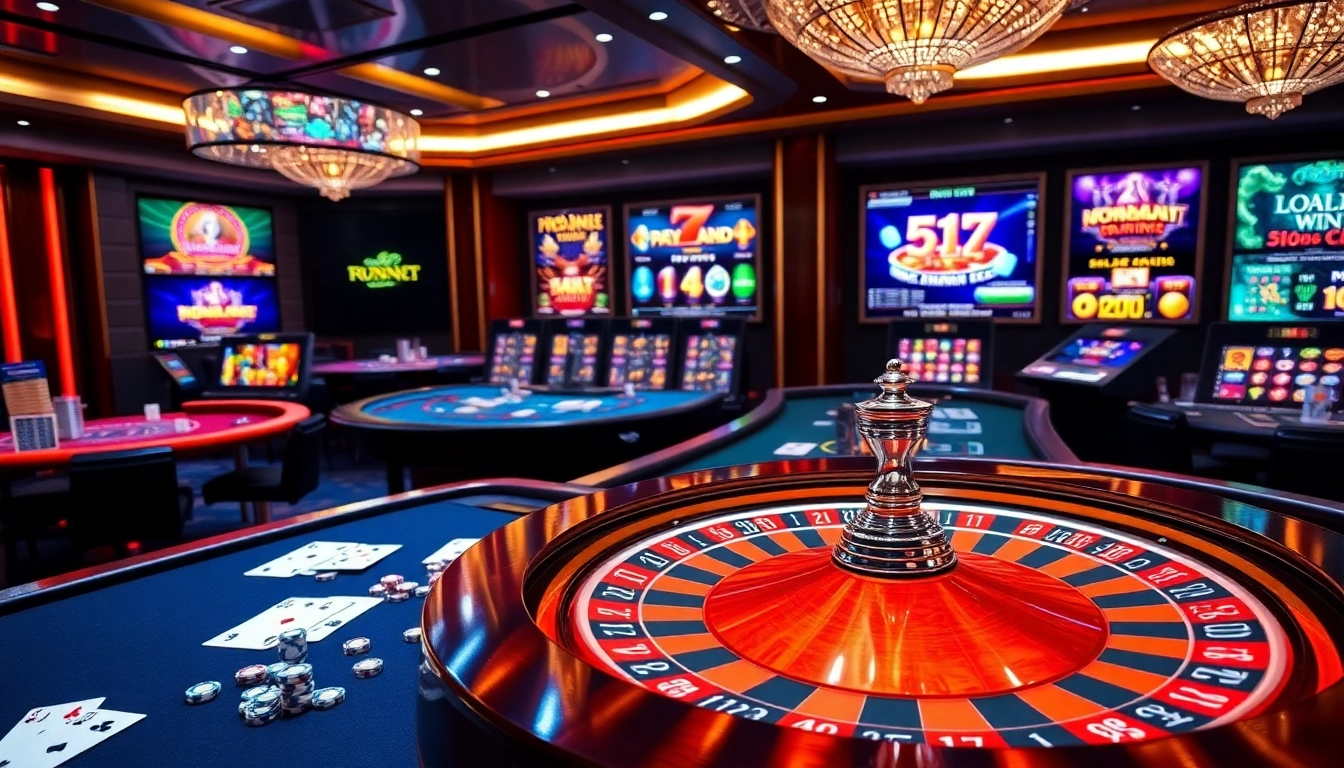 Experience the excitement of online gambling at Trang chủ Thabet with vibrant casino visuals.