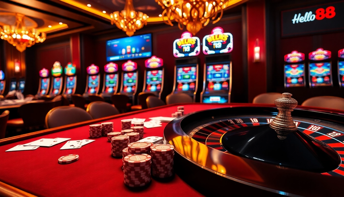 Engage in thrilling casino gameplay at Hello88 with vibrant tables and dynamic betting environments.
