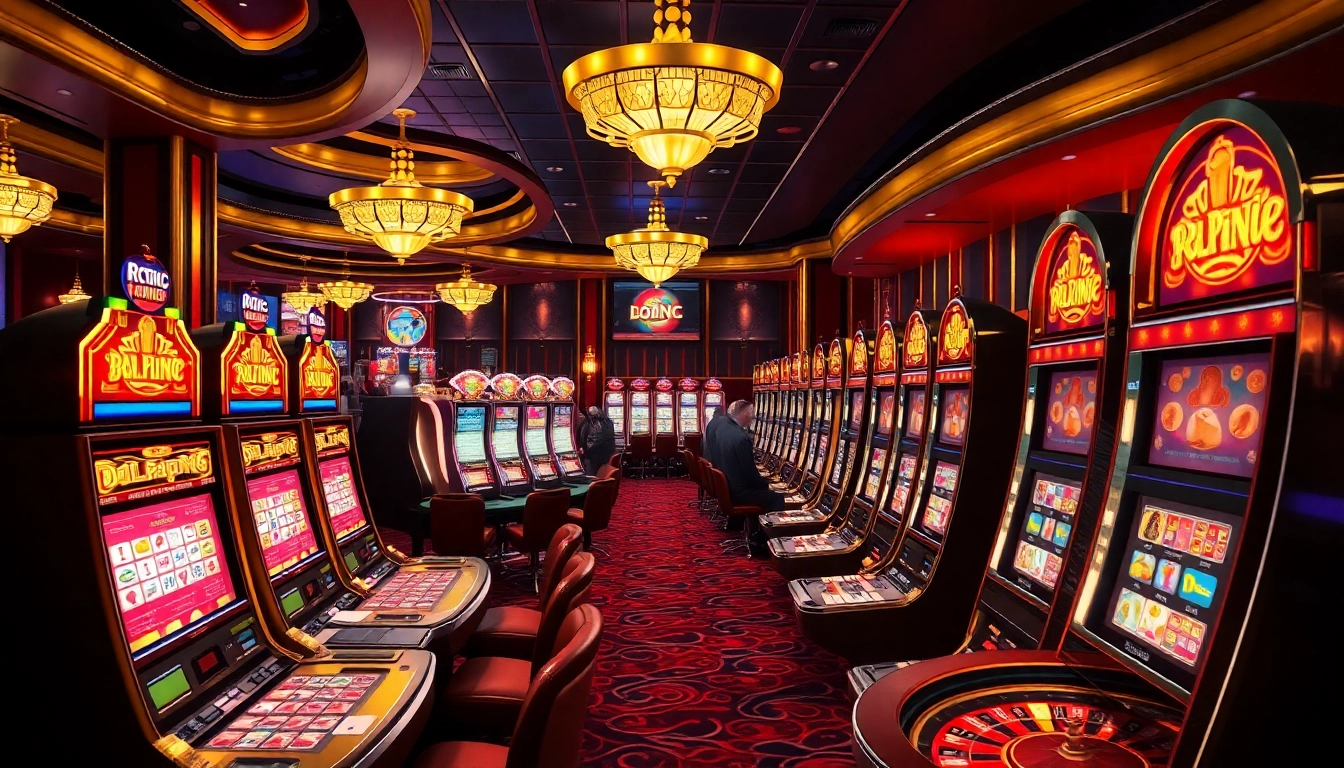 Exciting casino adventure at Bro138 Bro138: Pusat Slot Gacor platform with vibrant slot machines.