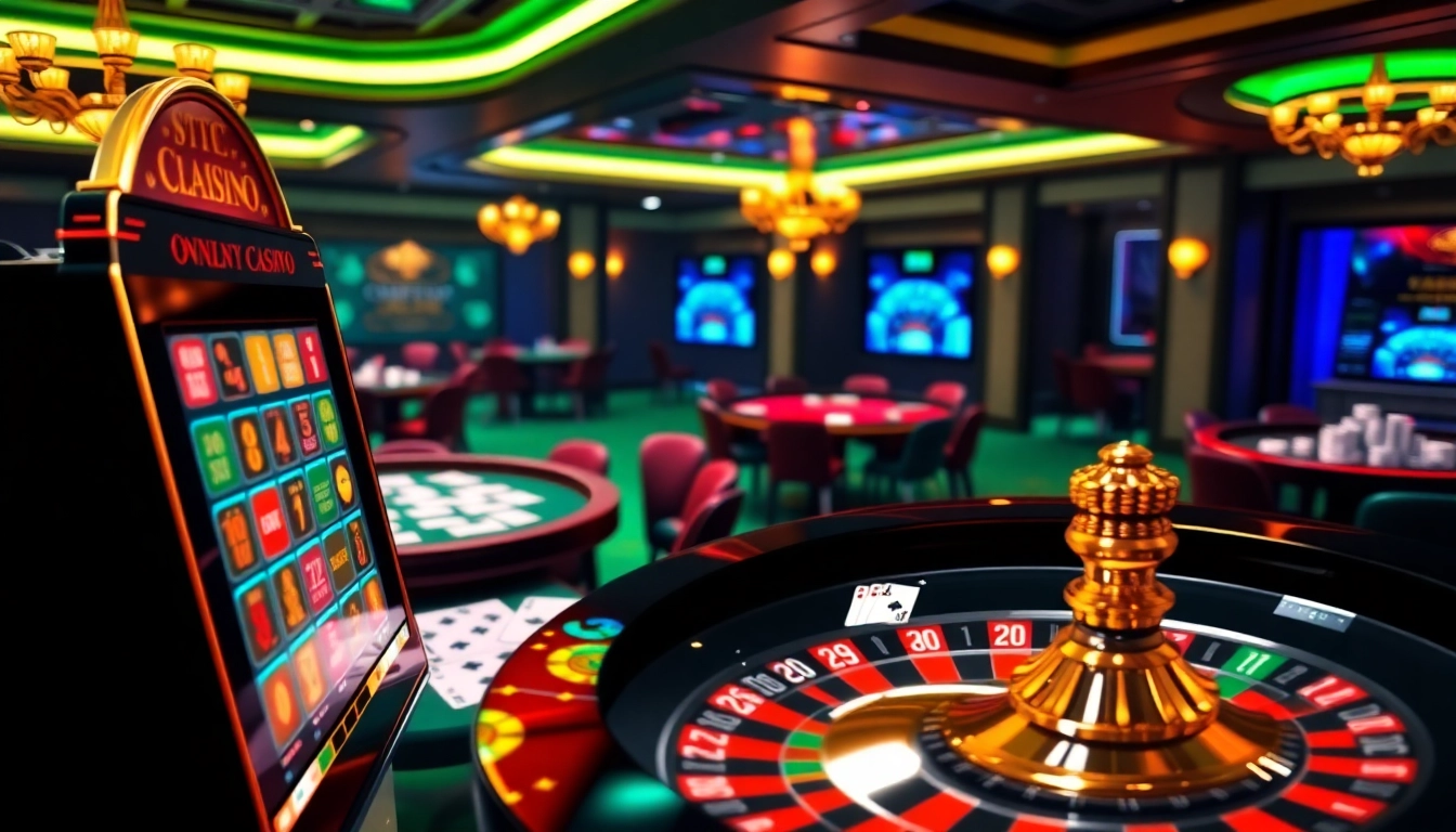 Experience the thrill of Onicplay login at an online casino featuring vibrant slot machines.