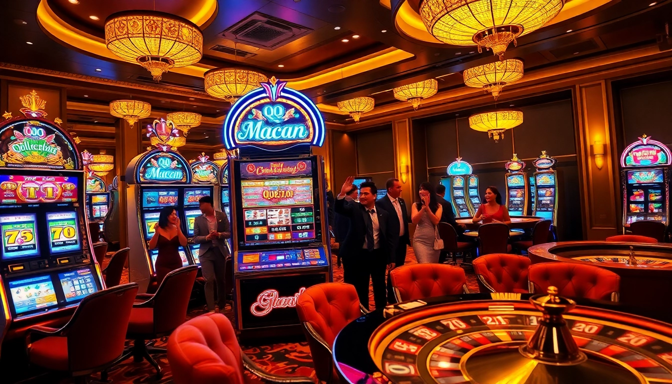Engage in thrilling slots at QQMacan, featuring luxury design and vibrant games.