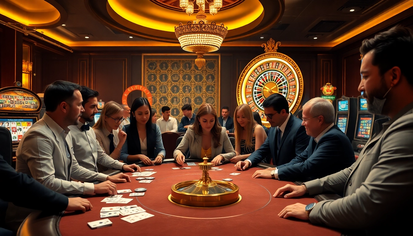 Experience the thrill of winning at Kubet's professional casino table surrounded by excited players.