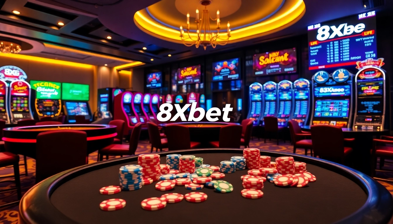 8xbet tải enhances your gaming experience with exciting casino visuals, featuring roulette and slot machines.